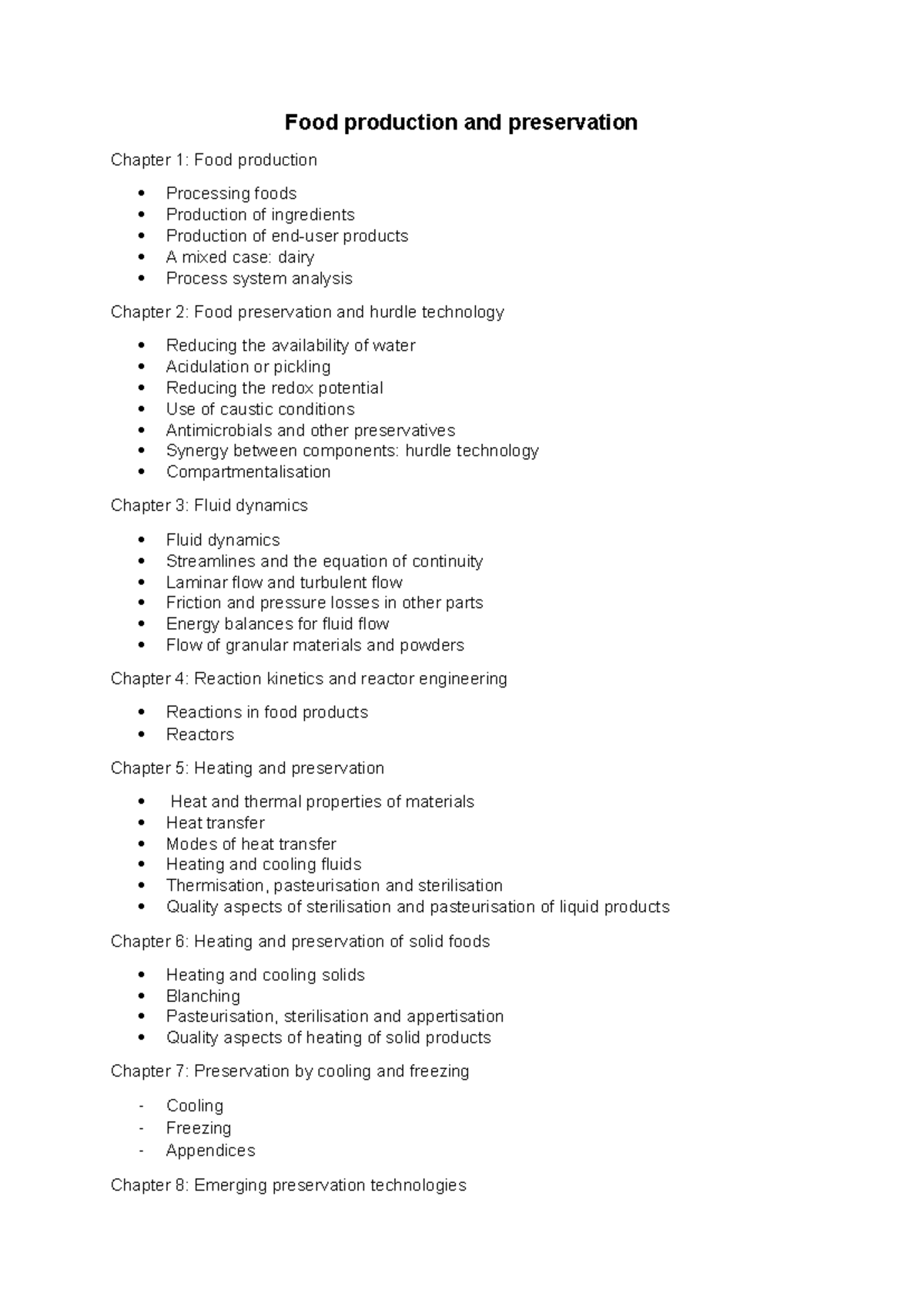 Food Production and Preservation Summary: Key Concepts and Techniques ...