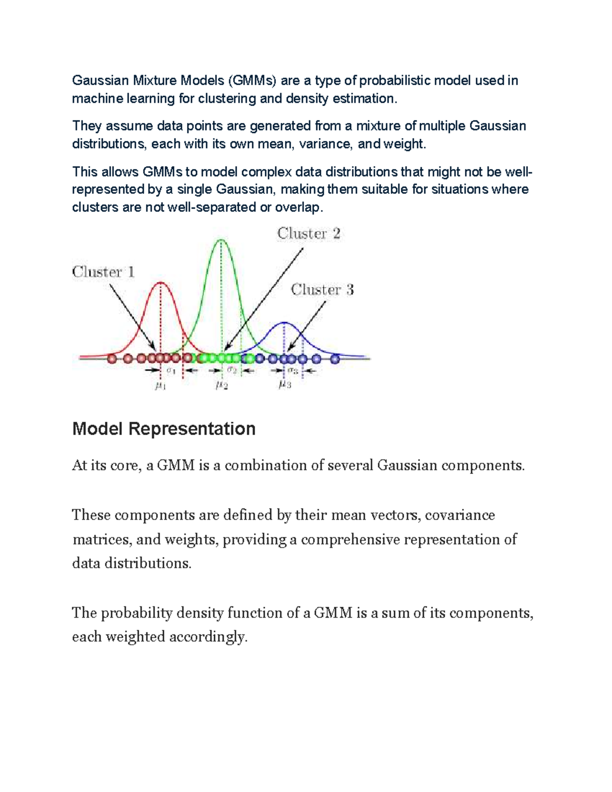 Gaussian Mixture Models & Clustering Algorithms in ML (ML UNIT3) - Studocu