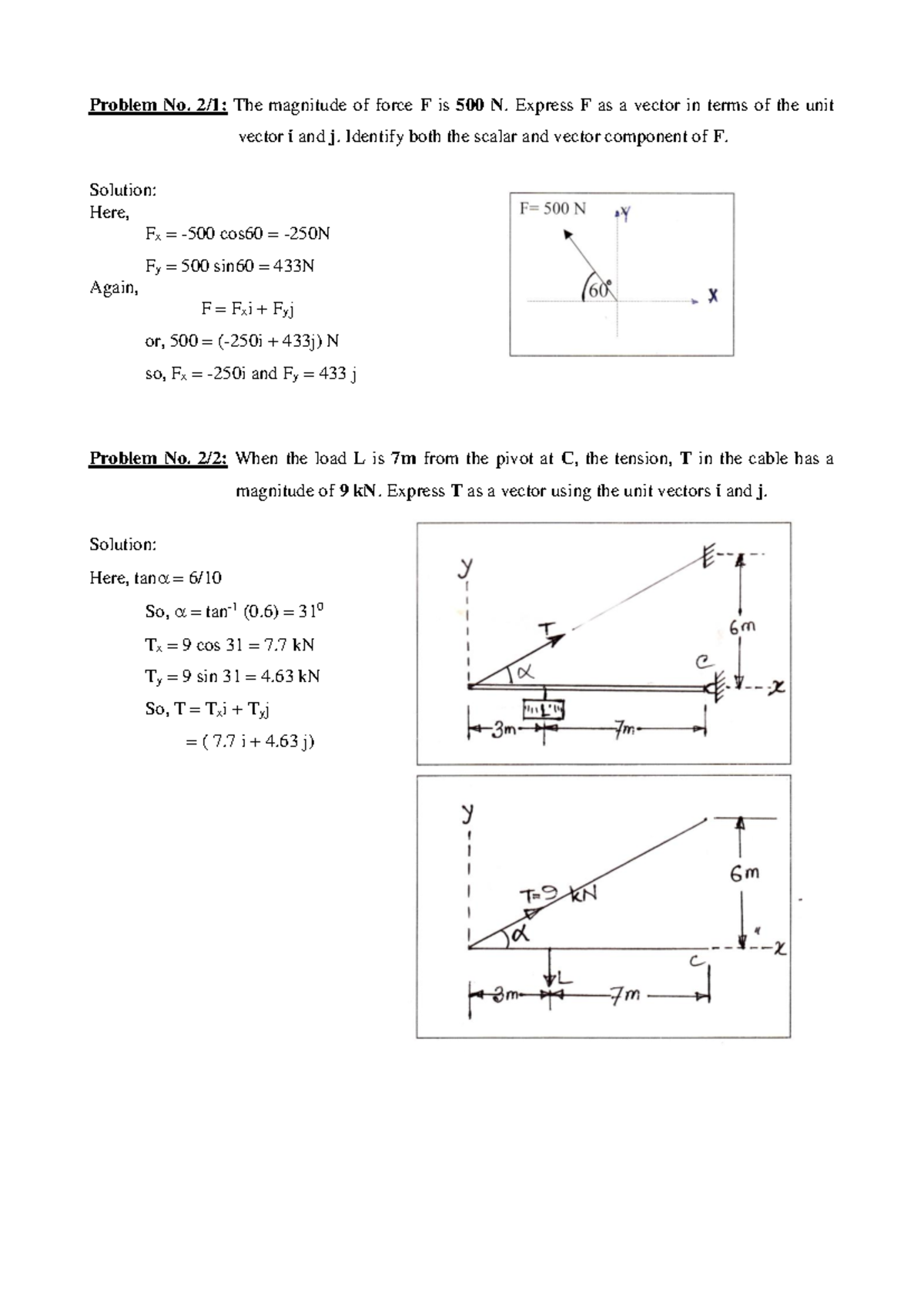 ENGG 101: Solutions to Engineering Mechanics Problems (Sample Problems ...