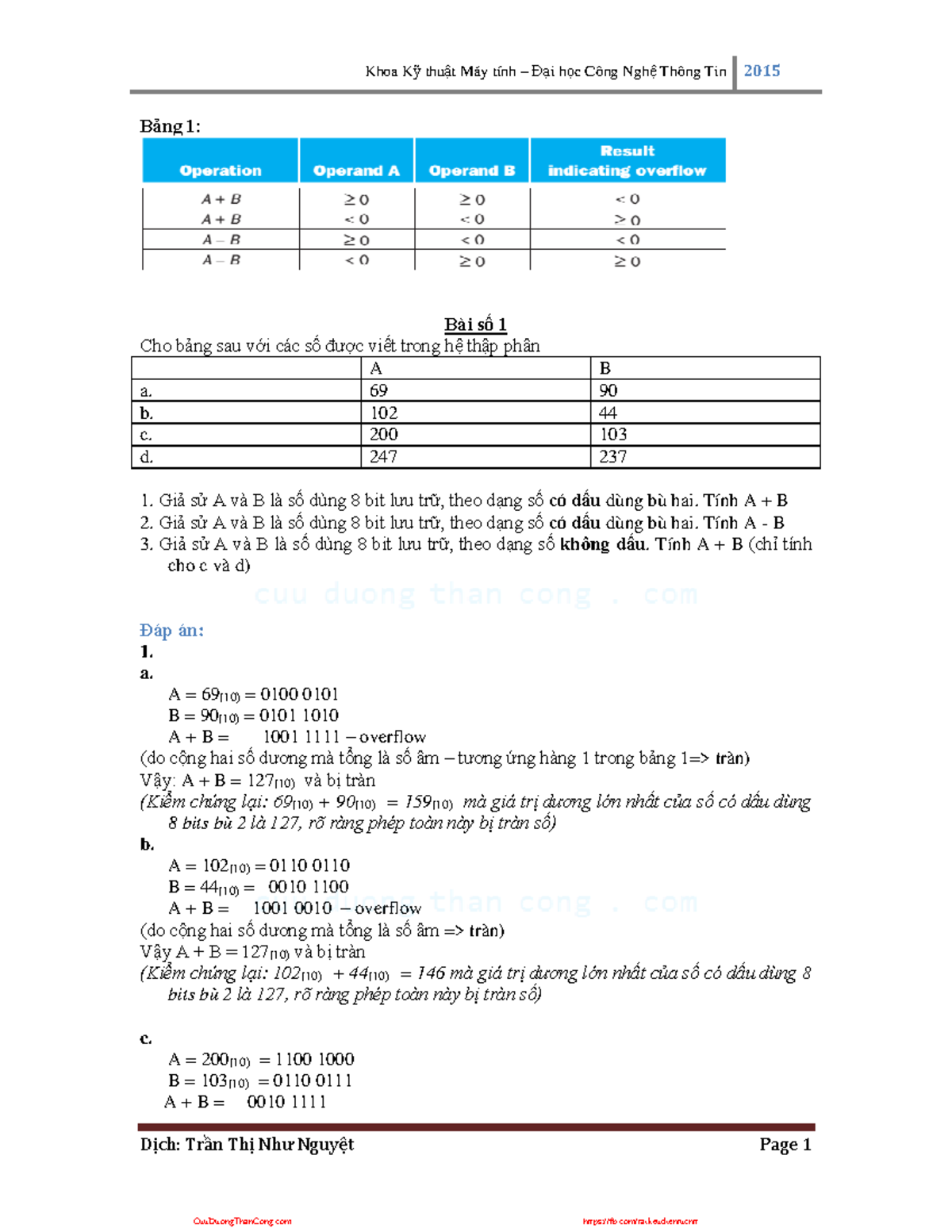 BT KTMT C3 (PHEP TOAN) - huhuhuhuhu - Dịch: Trần Thị Như Nguyệt Page 1 ...