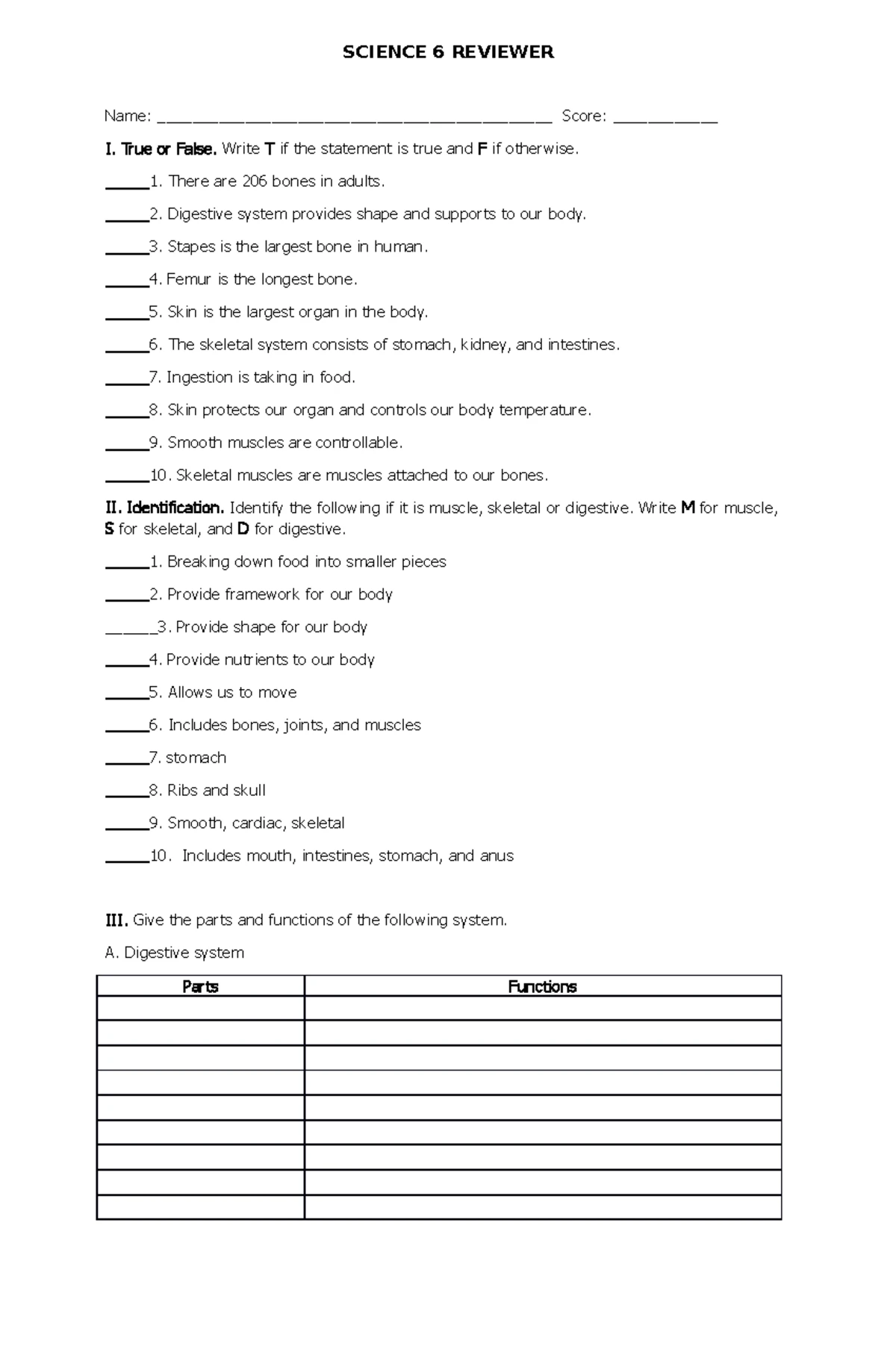 Distance and Displacement Test - Grade & Sec. Worksheet - Studocu