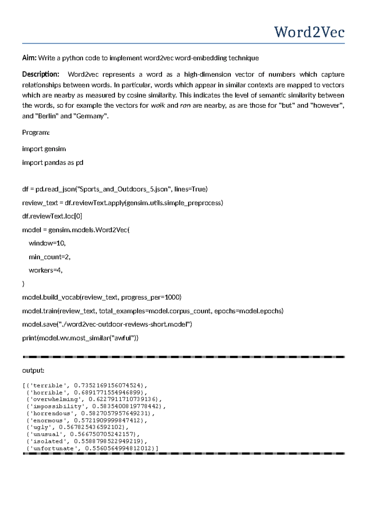 Word Sense Disambiguation Algorithm Implementation (CS101) - Studocu