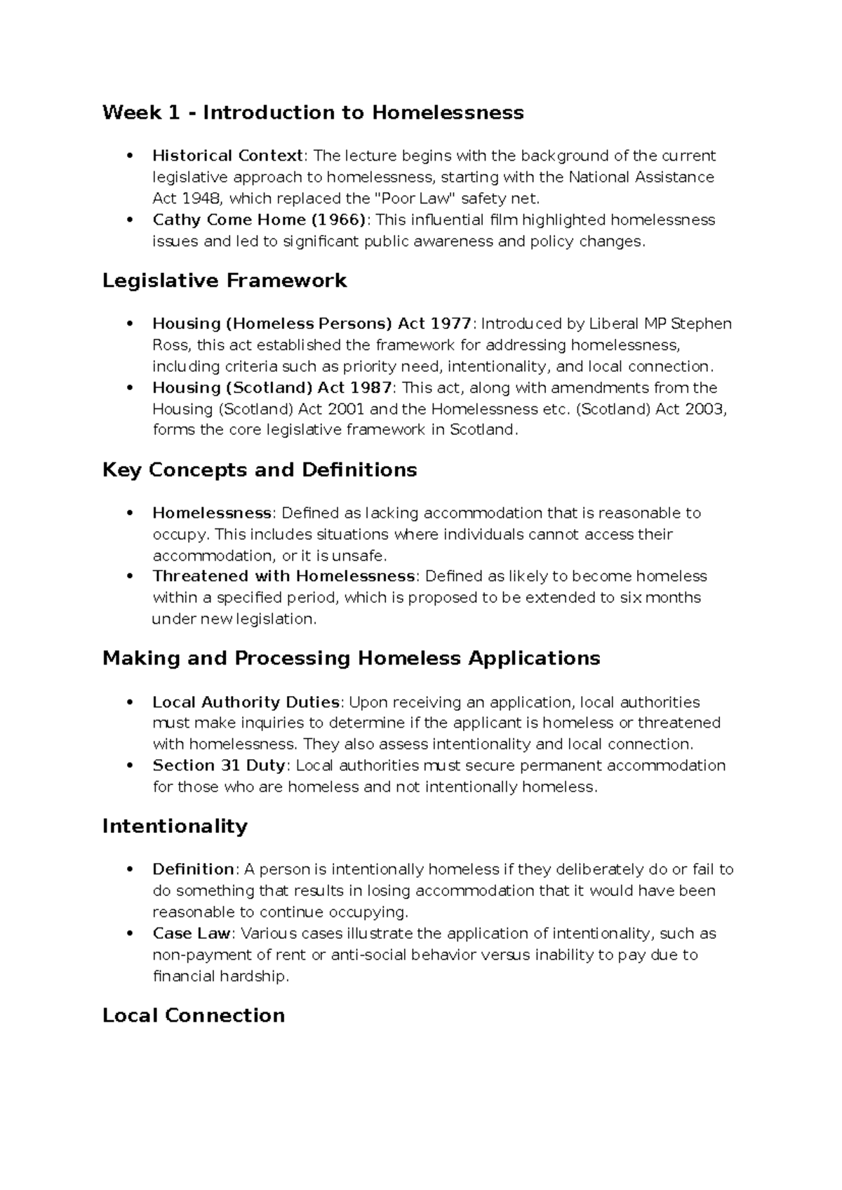 Course recap - notes for revision - Week 1 - Introduction to ...