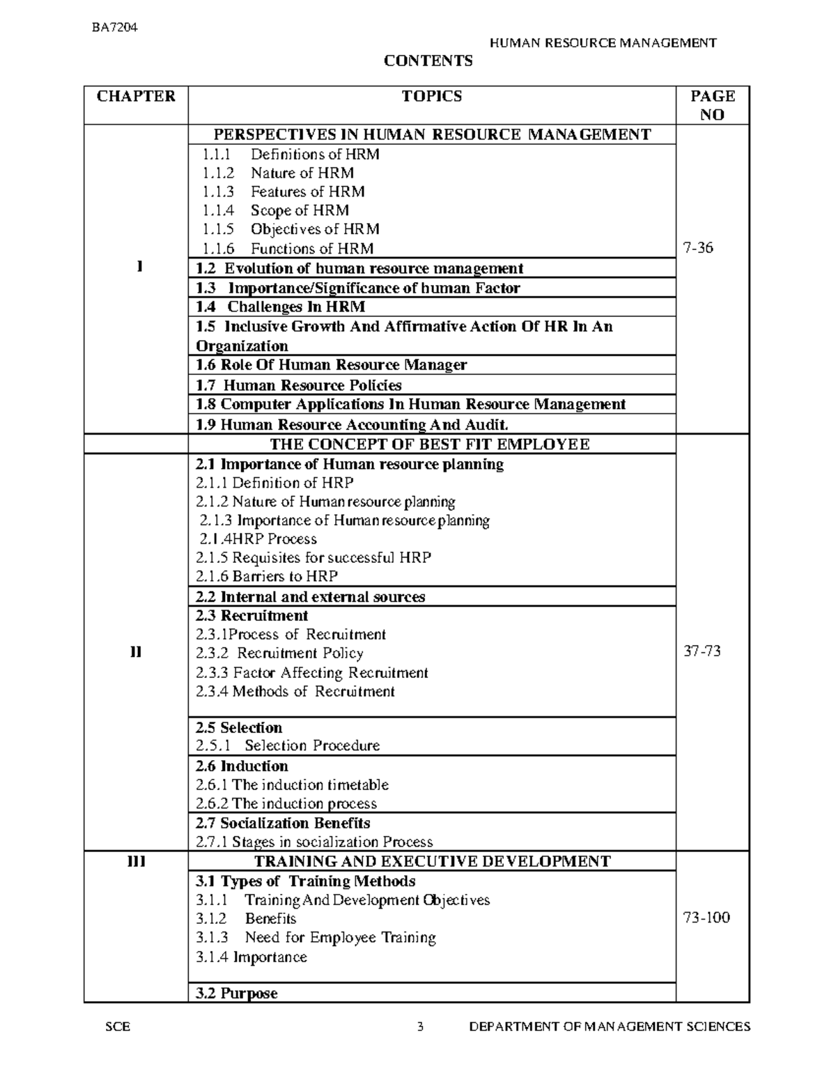 Human Resource Management Study Notes - BA 7204 - Studocu