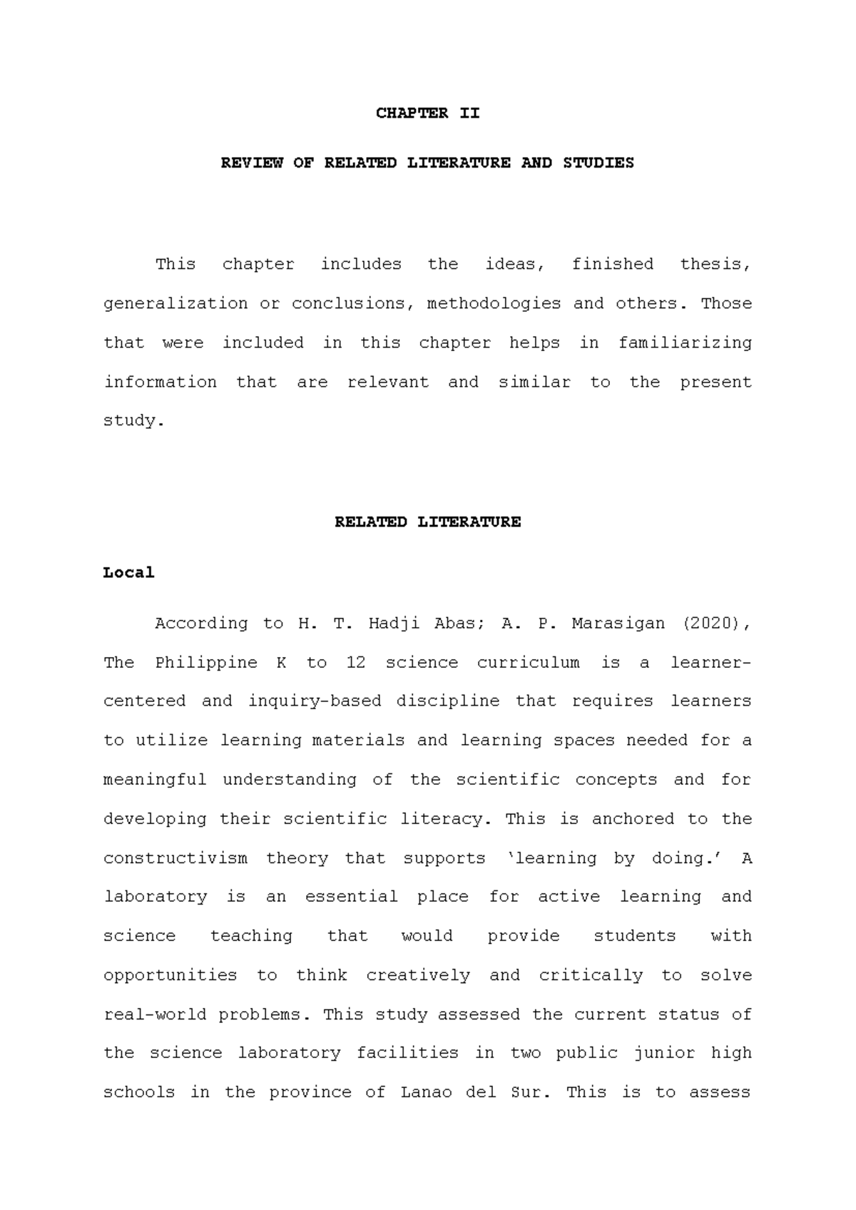 Chapter II: Review of Related Literature & Studies (RRL&S) - UEP - Studocu