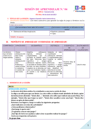 Sesi N De Aprendizaje N Luz Sesi N De Aprendizaje N O T Tulo Hallamos El Rea De La