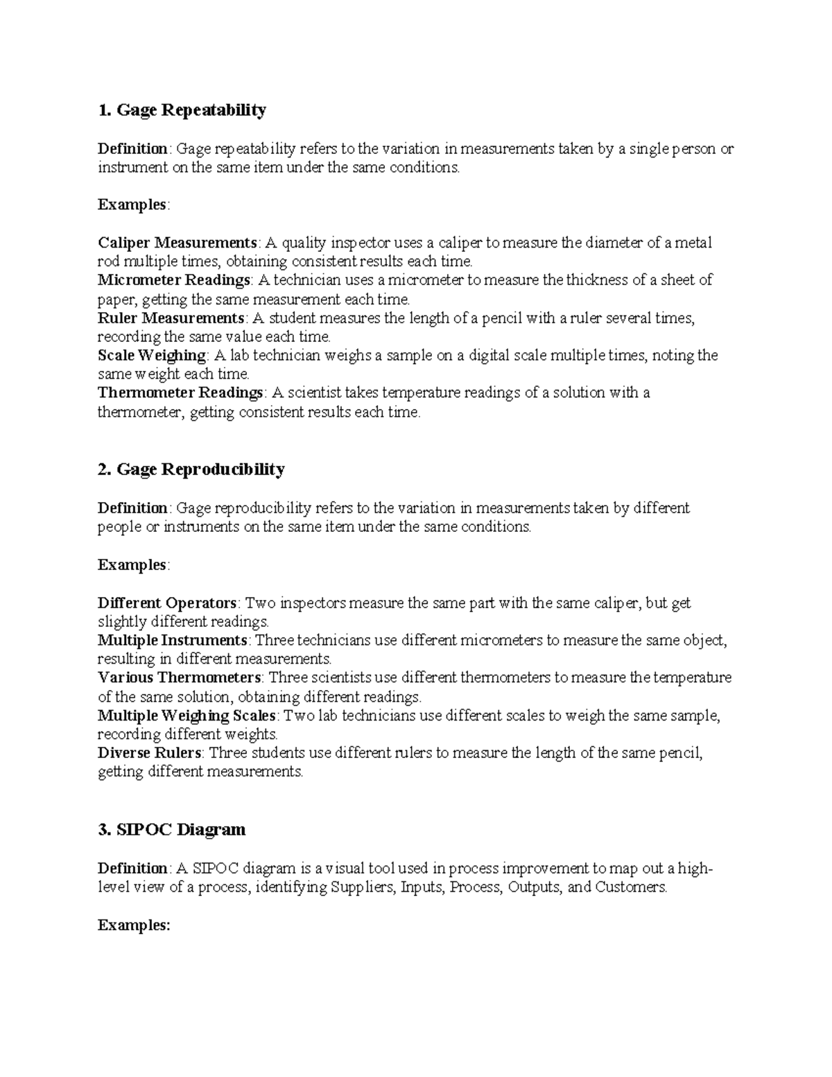 6.2 Group Discussion - 1. Gage Repeatability Definition: Gage ...