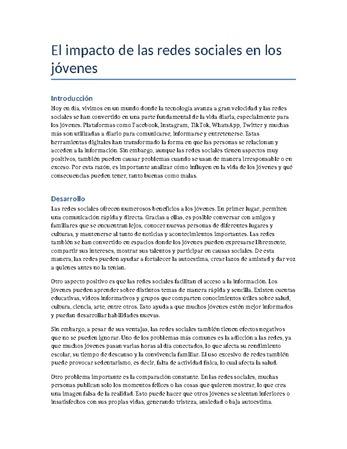 El impacto de las redes sociales en los jóvenes: Análisis y ...