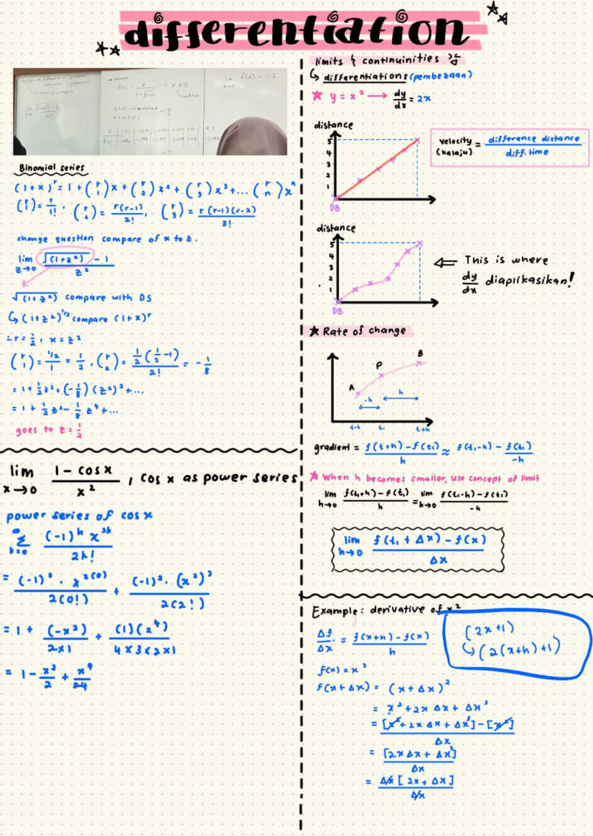 Differentiation Limits and Continuities - Simple Notes (Course Code ...