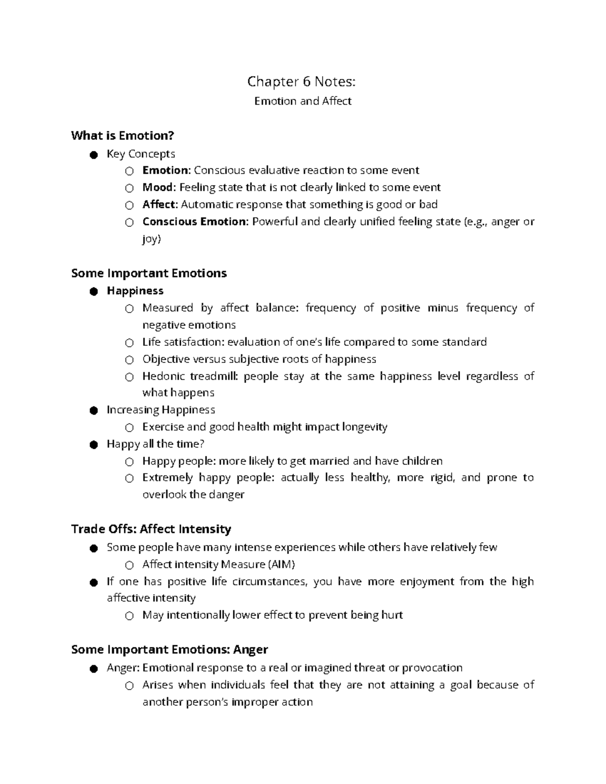 Chapter 6 Notes: Understanding Emotion and Affect Dynamics - Studocu