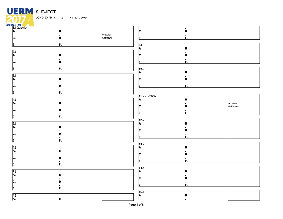 Long Exam #2 Template for Samplex Landscape Analysis - Studocu