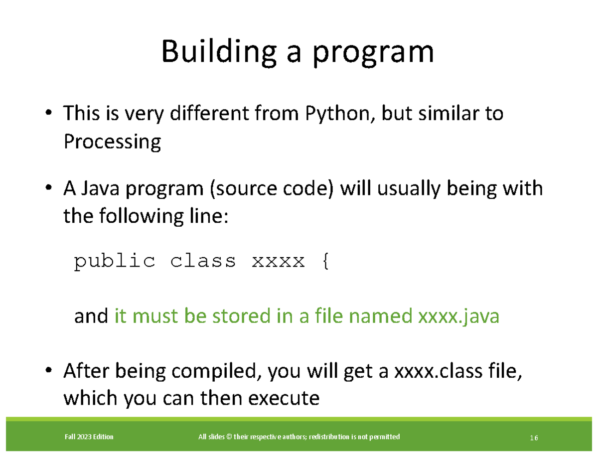Java Programming Basics: Lecture Notes (Course Code: 1020) - Studocu