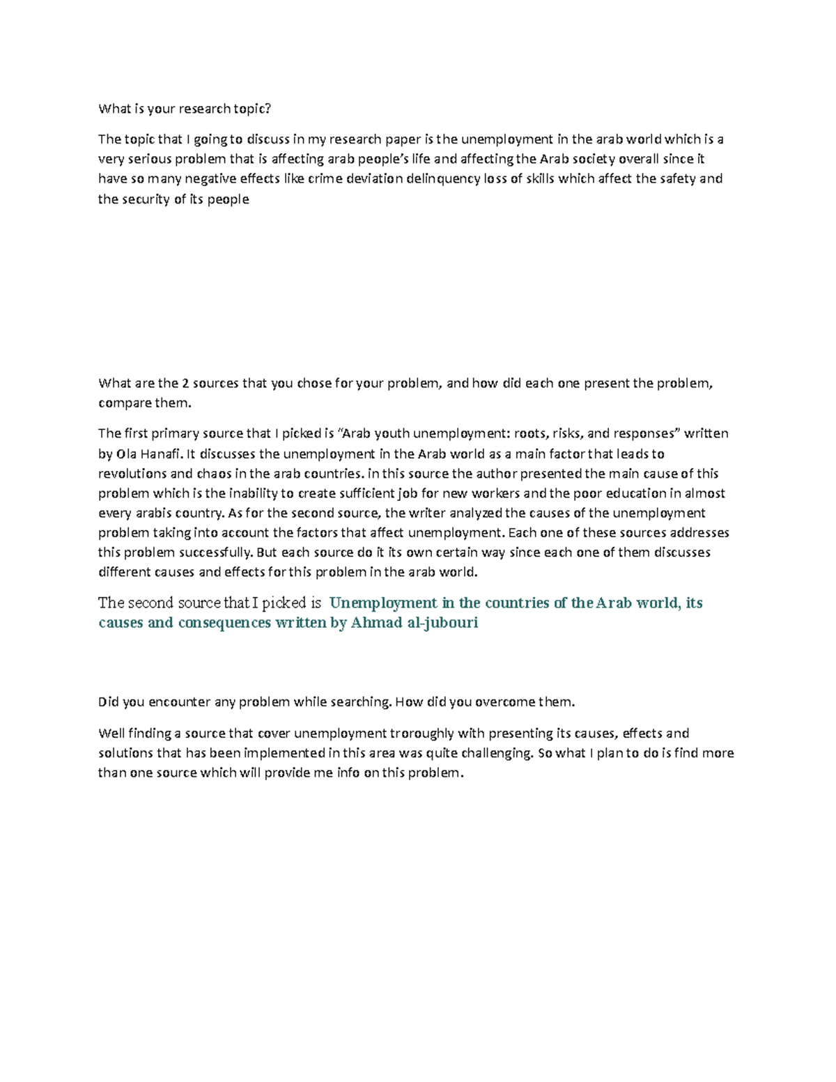 English presentation - What is your research topic? The topic that I ...