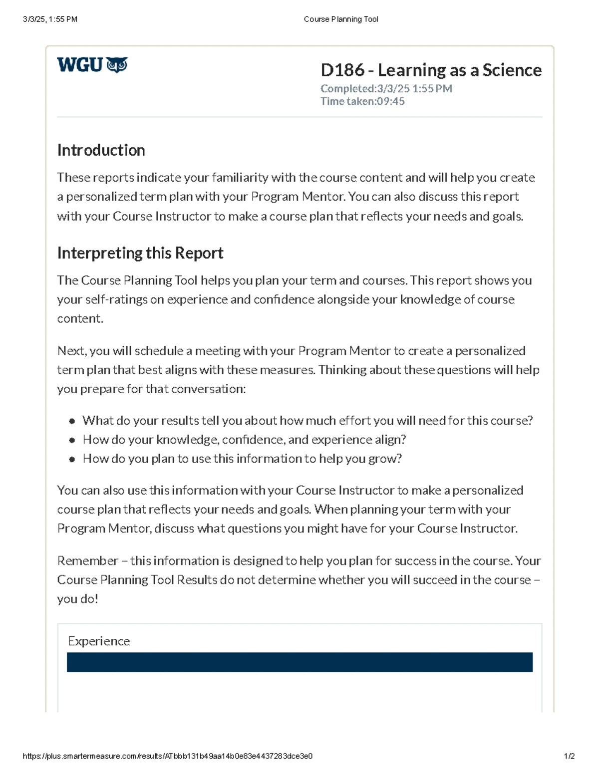 D629 Pacing Guide: Reflective Practitioner Course Tasks Overview - Studocu