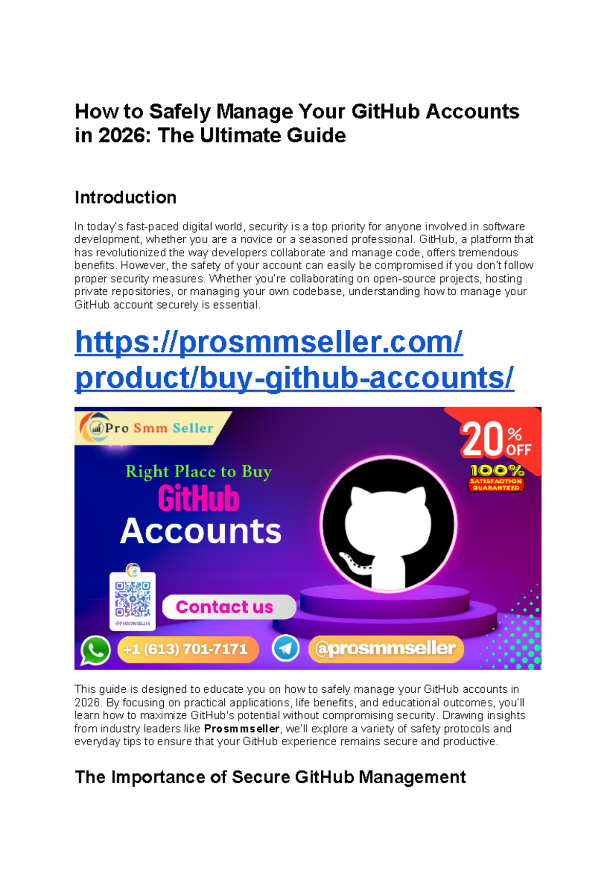 How to Safely Manage Your GitHub Account in 2026: A Guide - Studocu