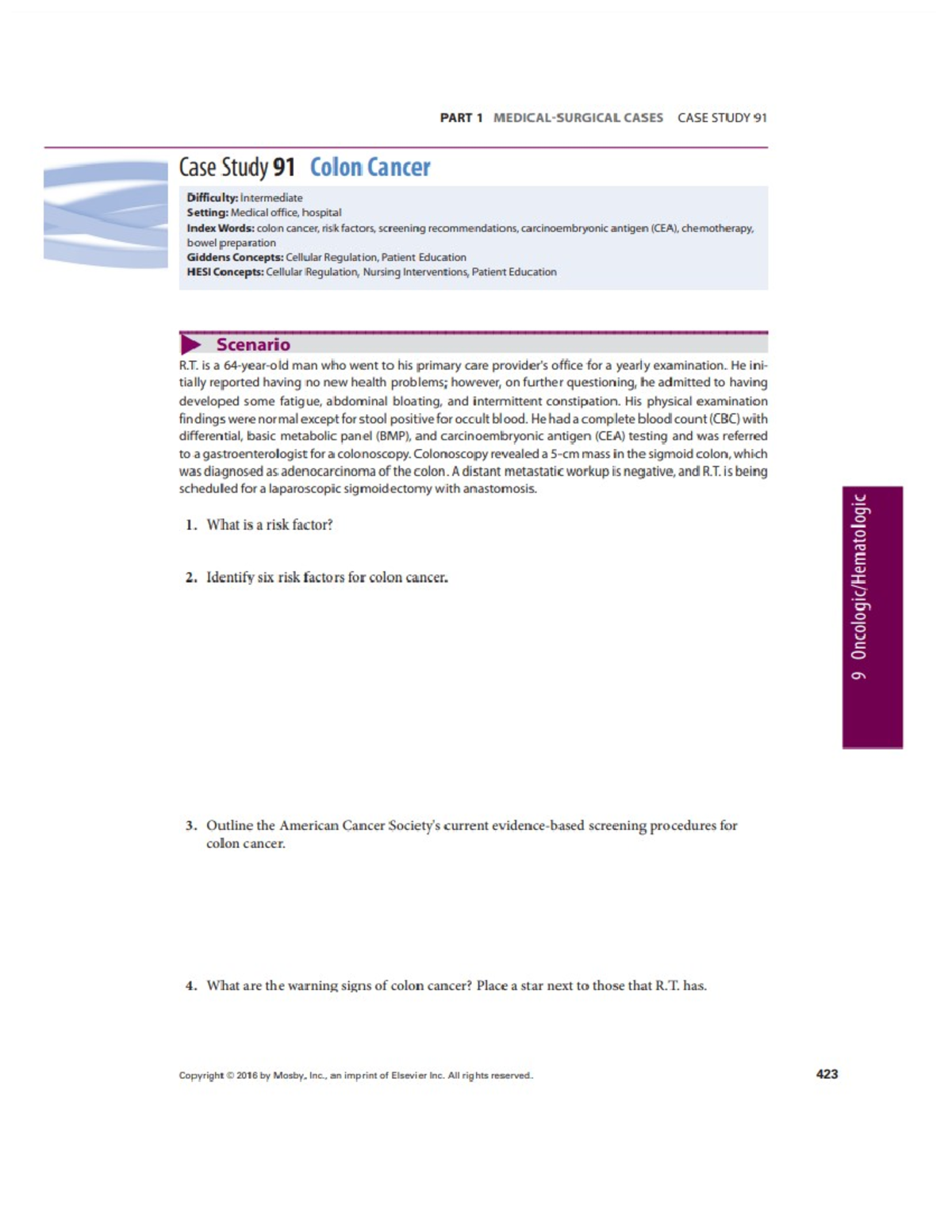 Case Study 91: Detailed Analysis of Colon Cancer Diagnosis & Management ...