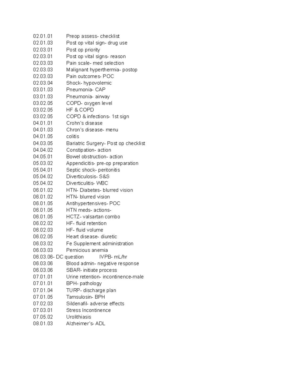 Med Surg 1 HESI Final Exam Study Guide and Blueprint Overview - Studocu
