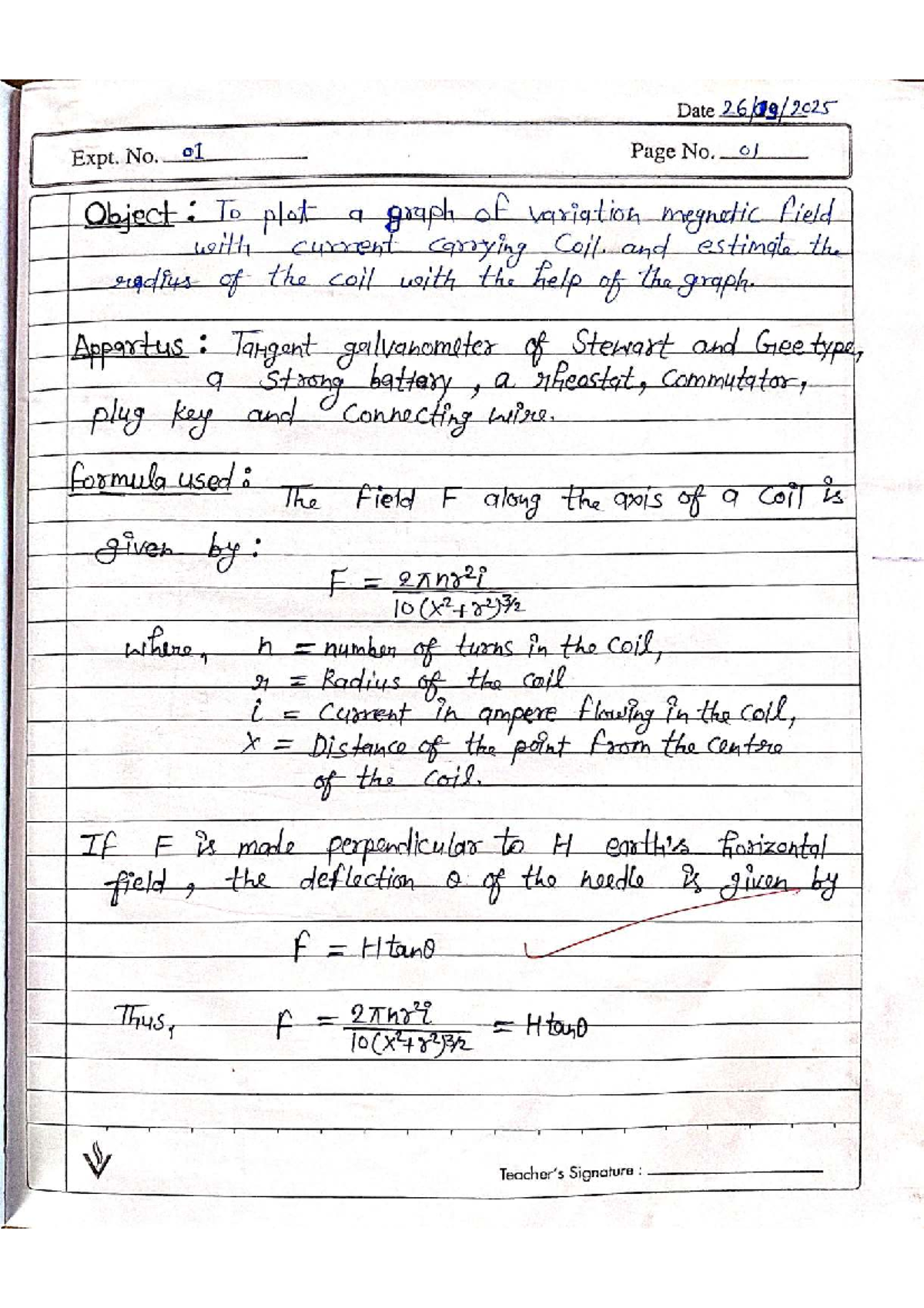 Physics Practical Report - Expt. No. 203 Analysis and Observations ...