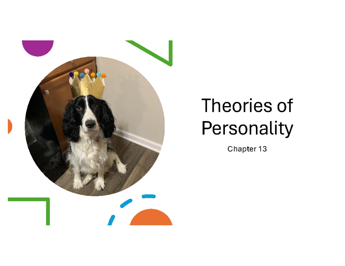 Theories of Personality: Chapter 13 Overview - Studocu