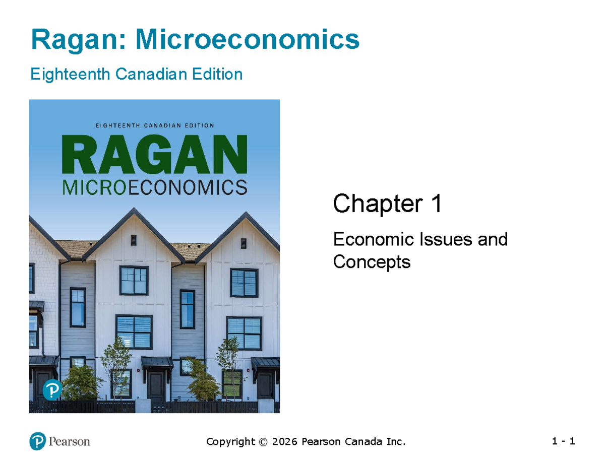Microeconomics 18th Ed: Chapter 1 - Economic Issues & Concepts - Studocu