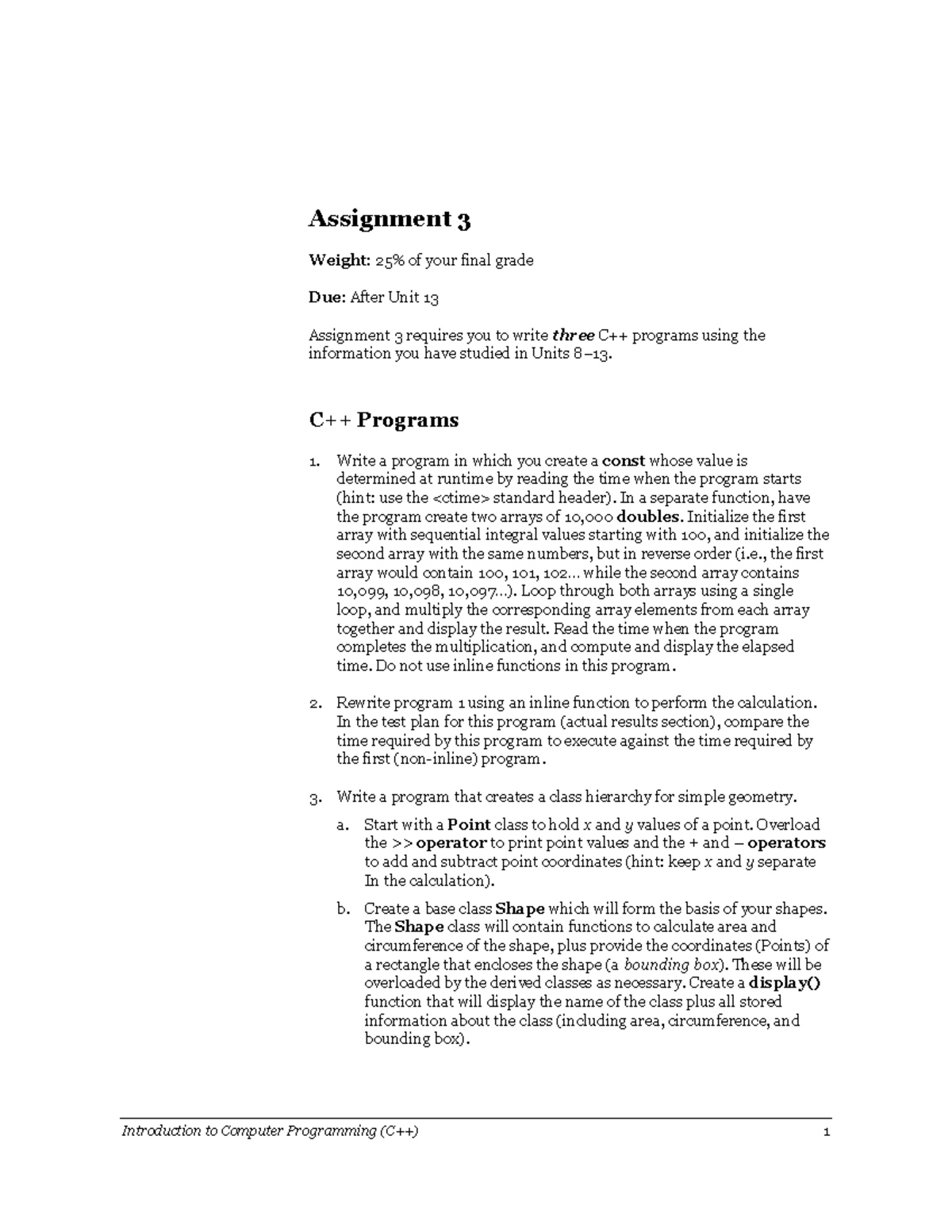 CPSC 206 - Assignment 3: C++ Programming and Geometry Class Design ...