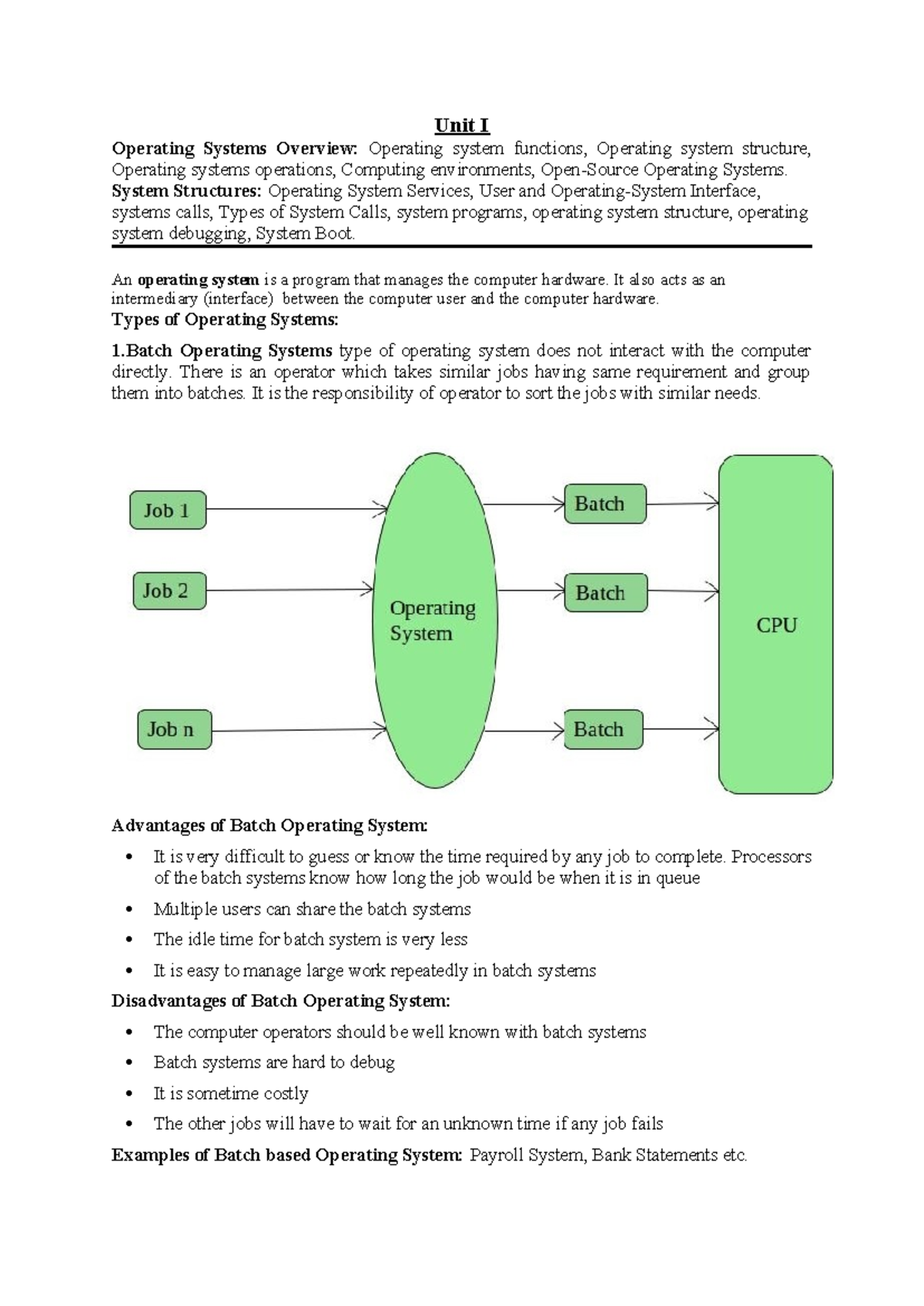OS 2021 UNIT 1 - asdfasdf - Unit I Operating Systems Overview ...