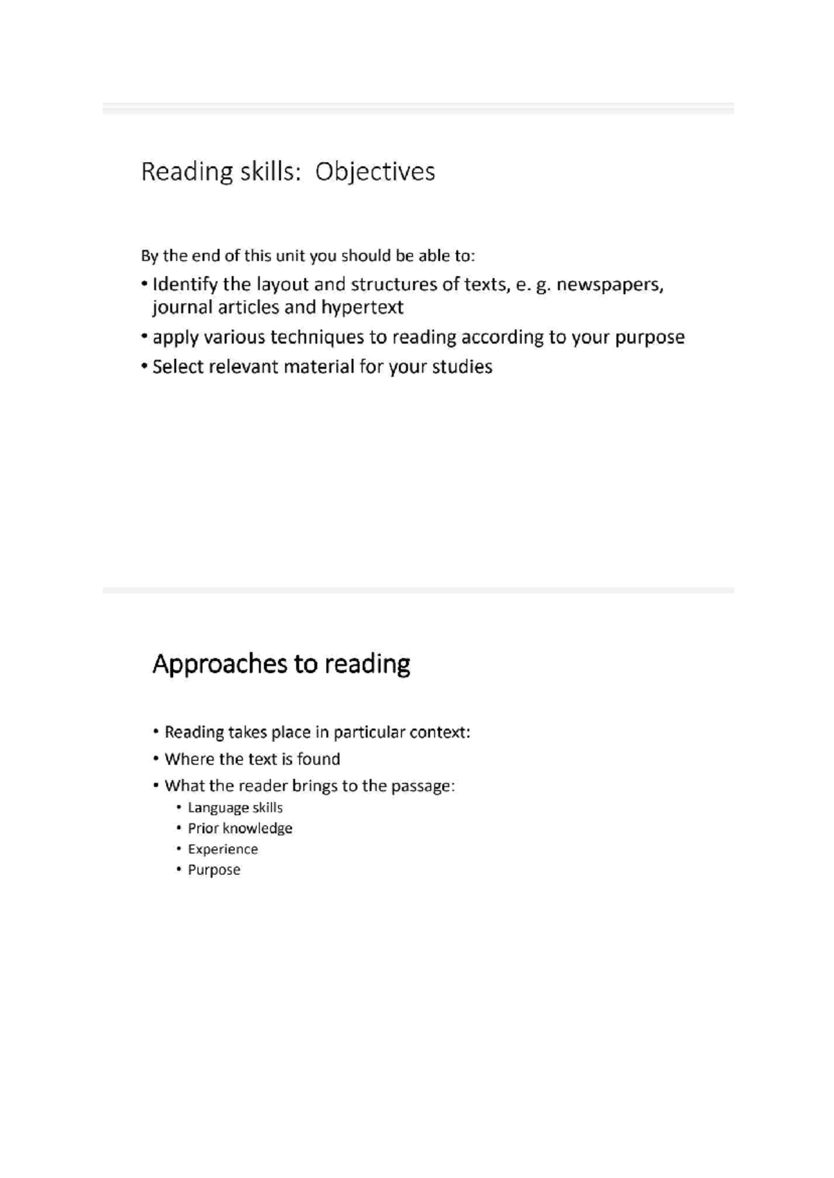 Reading Skills: Objectives and Techniques for Effective Comprehension ...