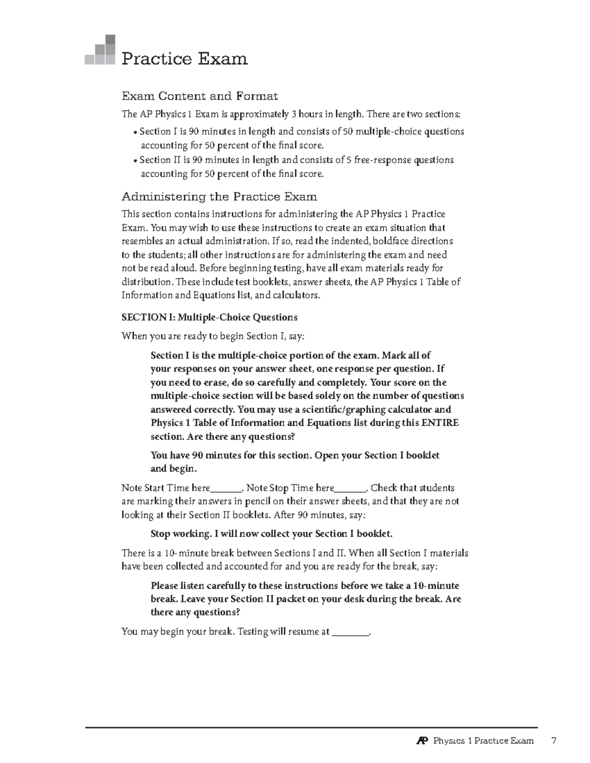 AP Physics 1 Practice Exam & Notes: Content Overview - Studocu