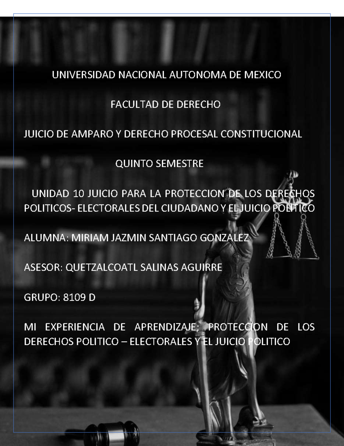 Juicio de Amparo y Derecho Procesal Constitucional U10: Caso Práctico ...