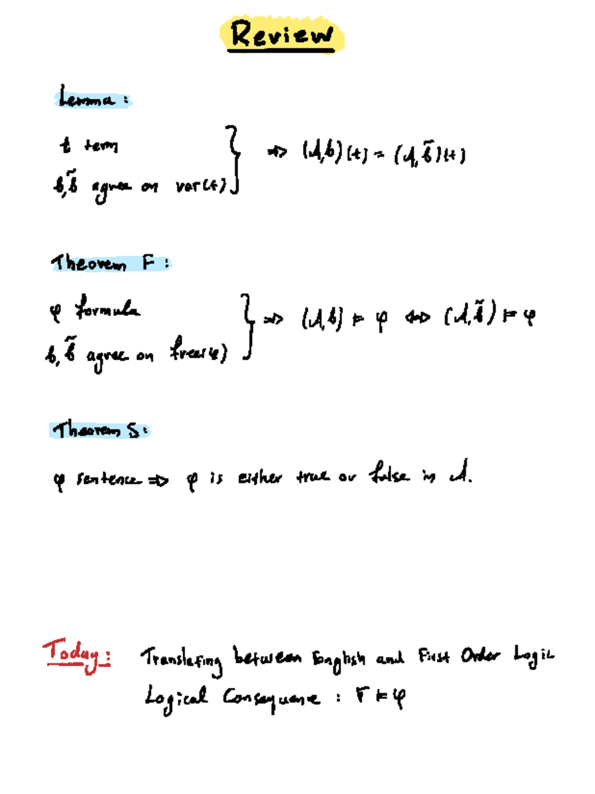 Mathematics U4 (A4) Final Exam Notes on Theorems and Logic - Studocu
