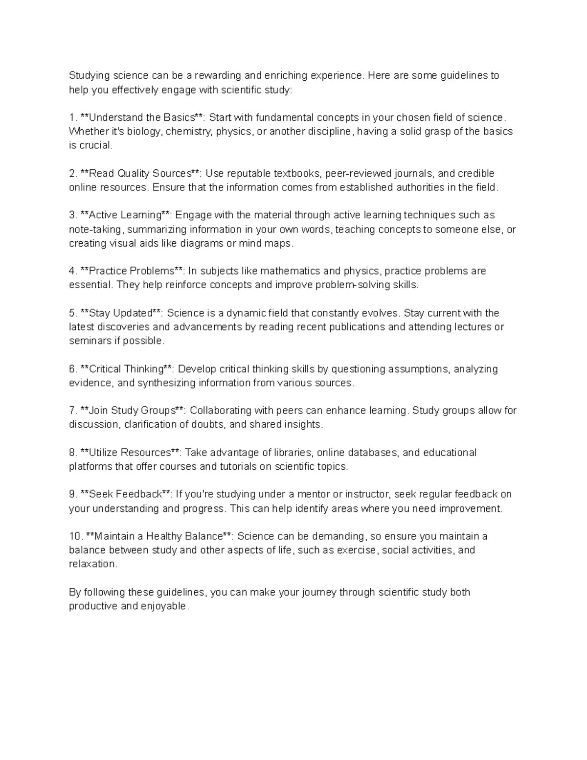 Grade 7 Science Study Guide: Tips for Effective Learning - Studocu