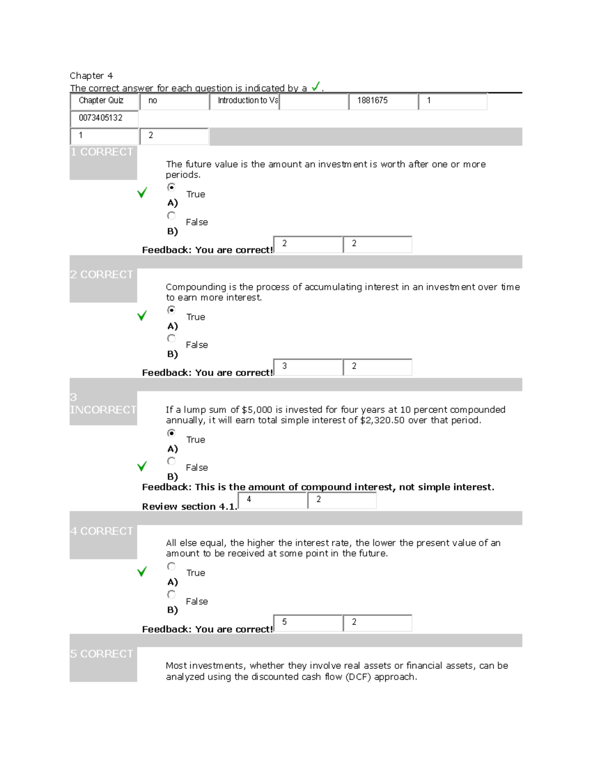 Chapter 4 Quiz: Understanding Future Value and Interest Rates (Course ...