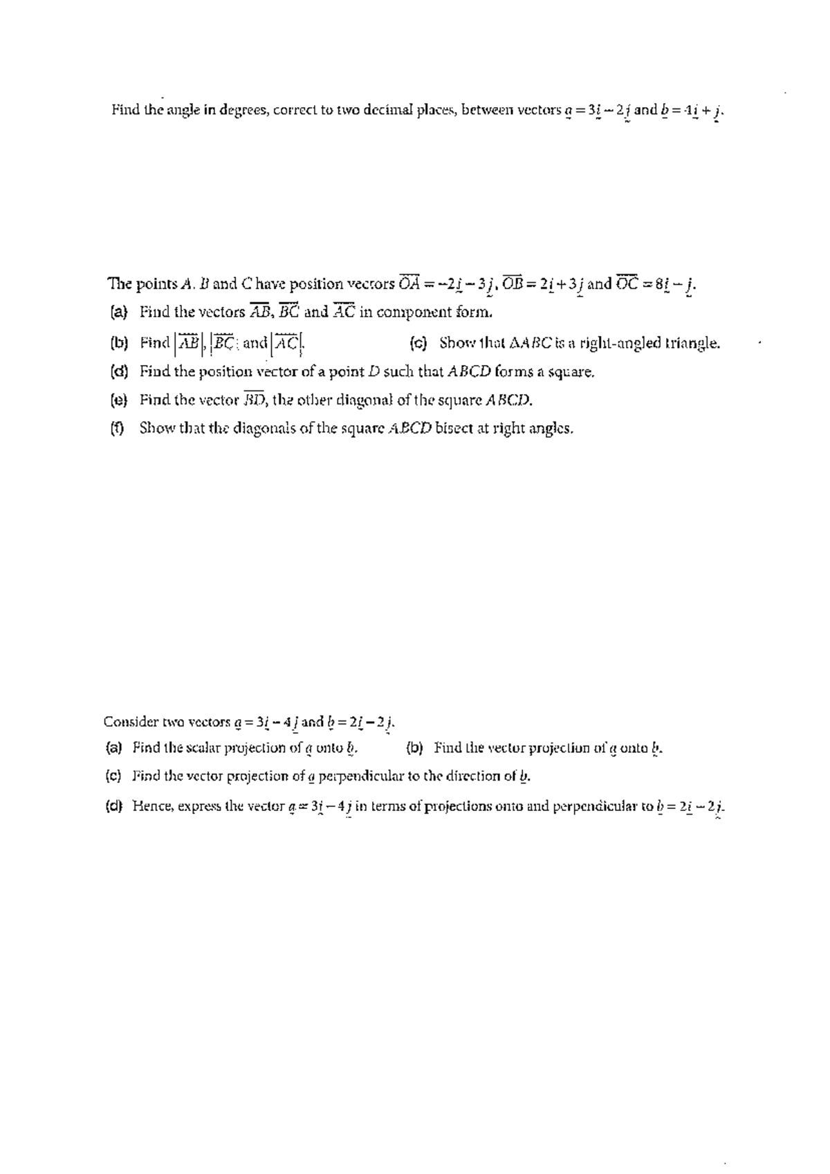 Vector analysis and solutions for course code 1104 - Studocu