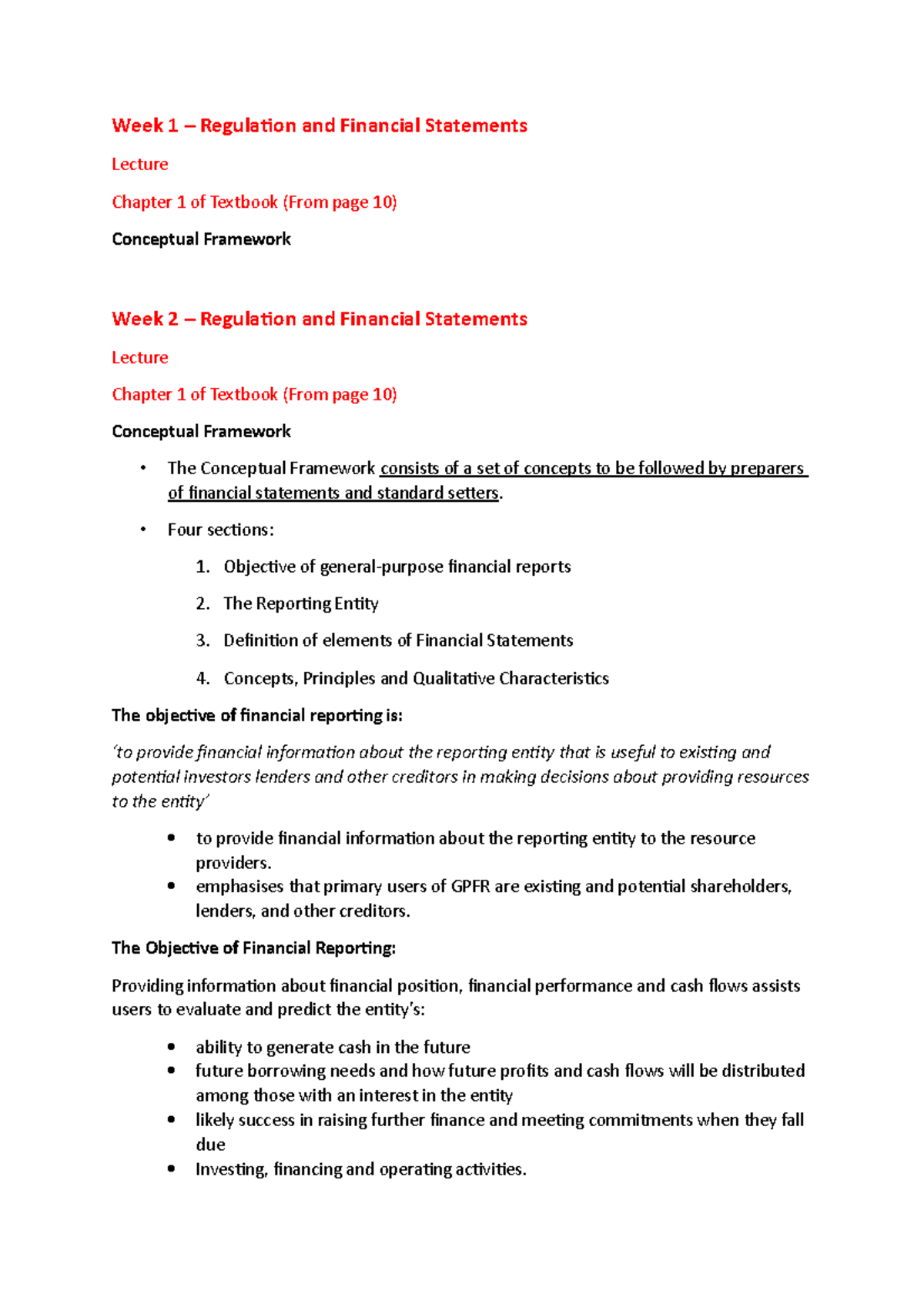 Lecture Notes - BSB110 - Week 1 – Regulation and Financial Statements ...