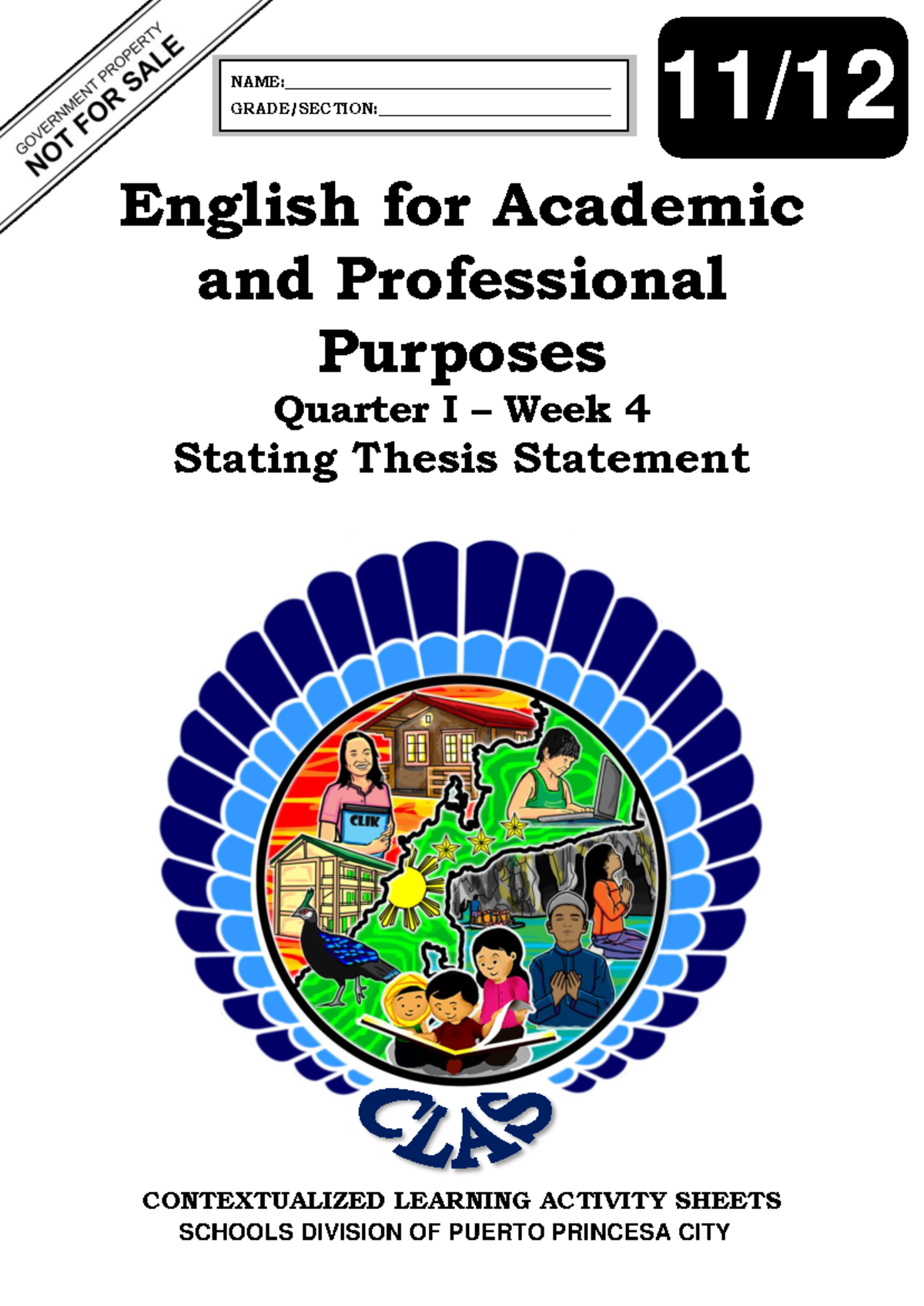 EAPP Q1W4: Understanding and Crafting Thesis Statements - Studocu
