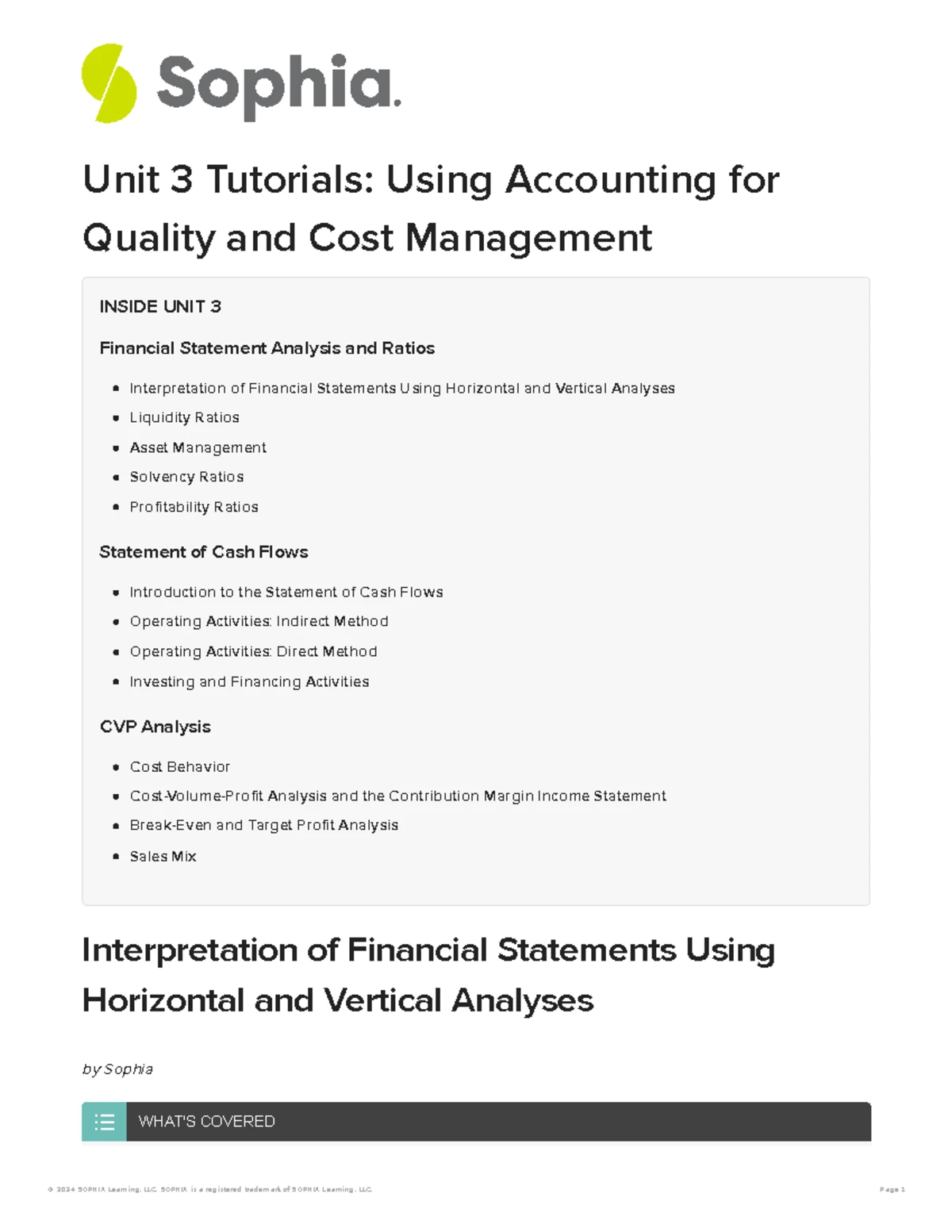 Unit 1 Tutorials: Accounting Fundamentals Overview and Key Concepts ...