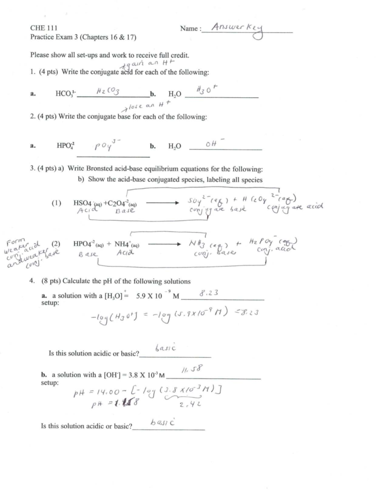 Final Exam Study Guide for BIO 101: Key Concepts and Topics - CHE ...