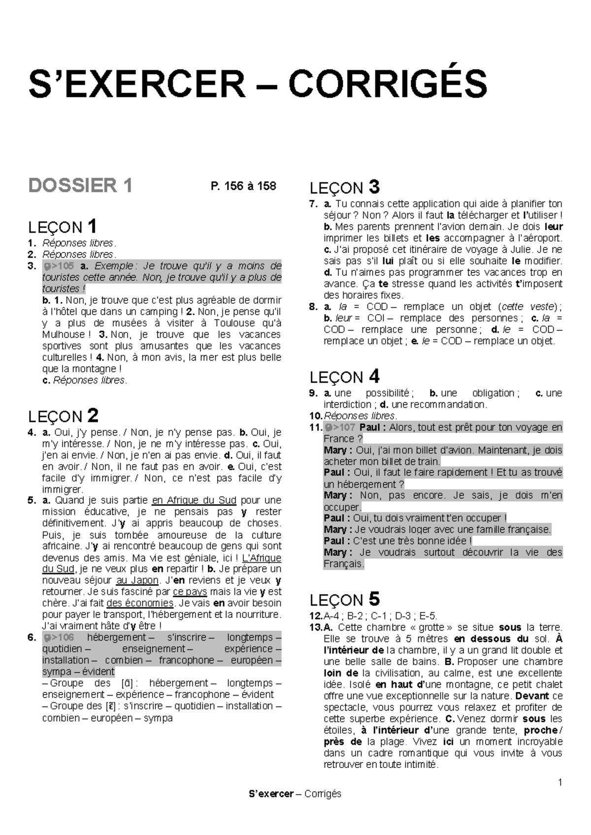 416523-001-C - Exercices Corrigés et Réponses Détaillées - Studocu