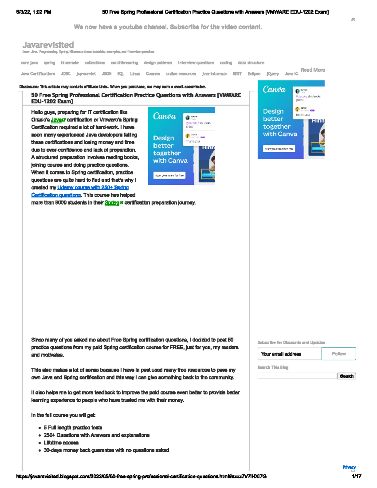 Spring mcq - Application Development - Studocu