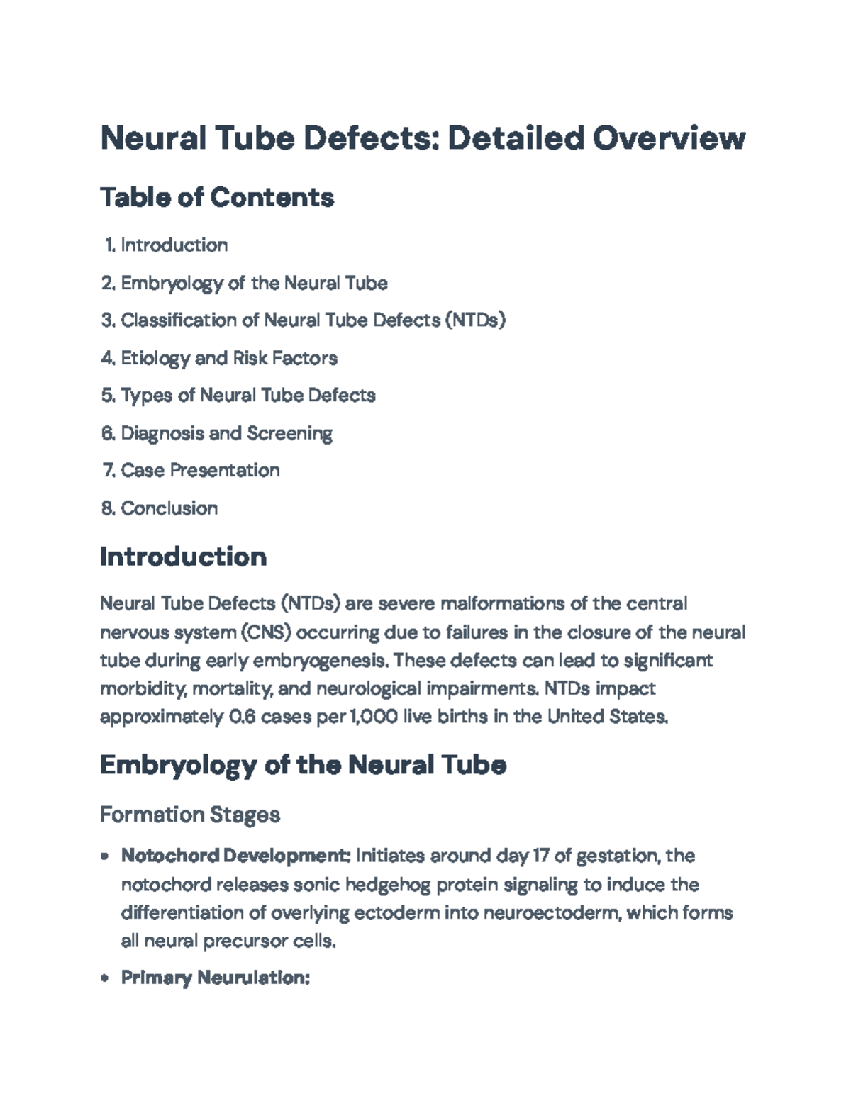 Neural Tube Defects: A Comprehensive Overview of NTDs and Their Impact ...