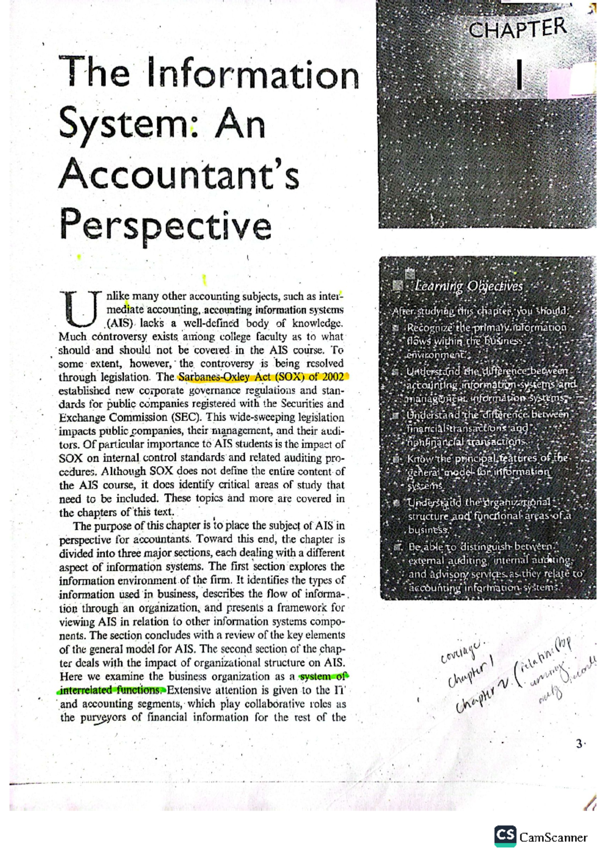 AIS - Chapter 1 - wala - CHAPTER The Information System: An Perspective ...