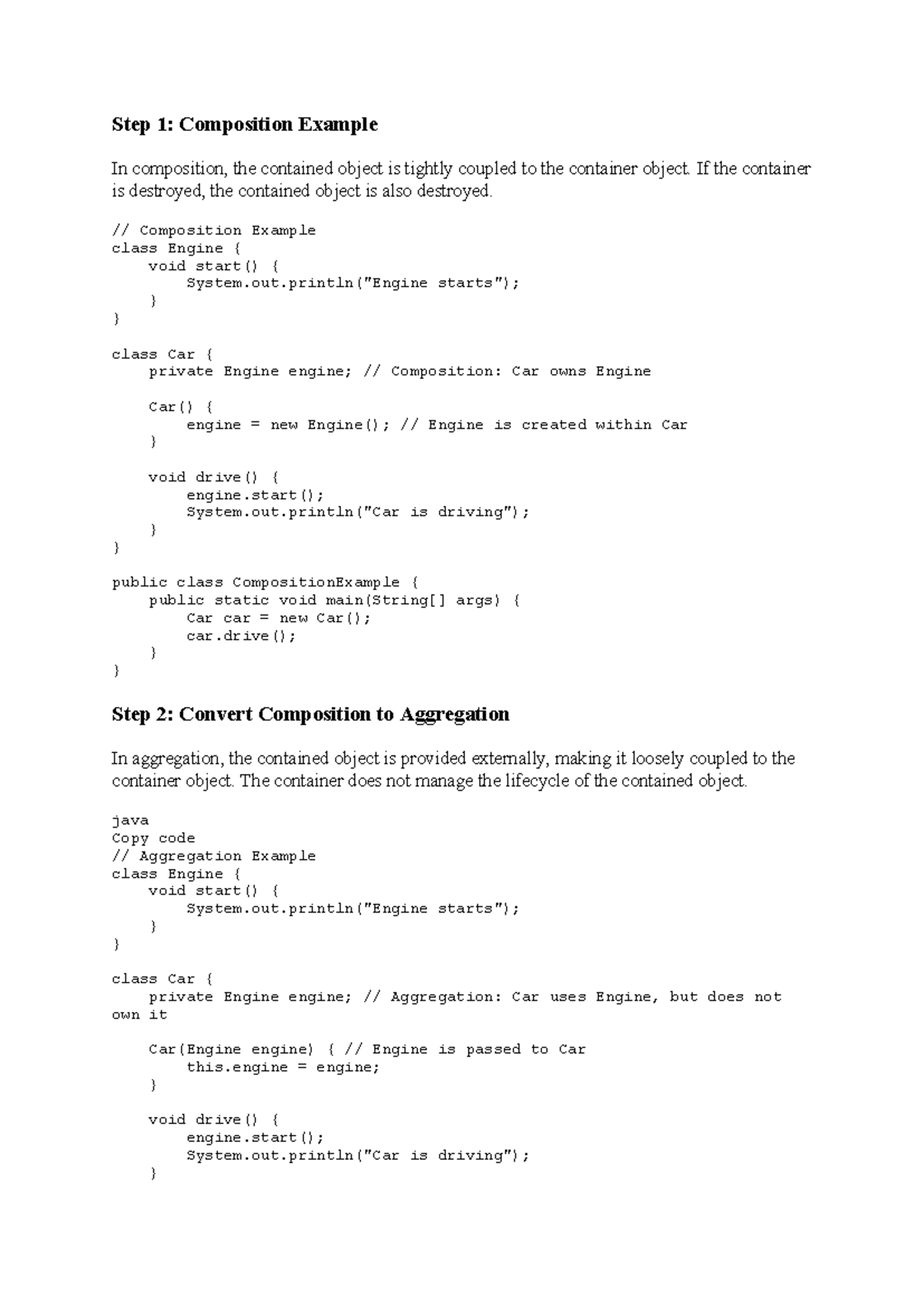 Aggregation composition program example - Step 1: Composition Example ...