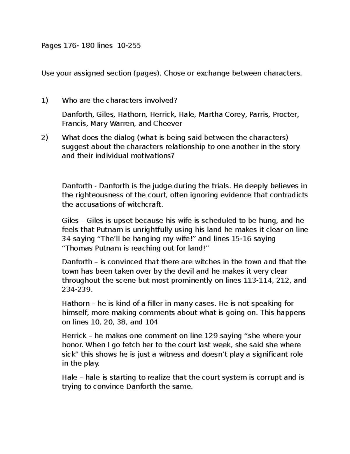 Character Dynamics and Plot Development in The Crucible (ENGL 101 ...