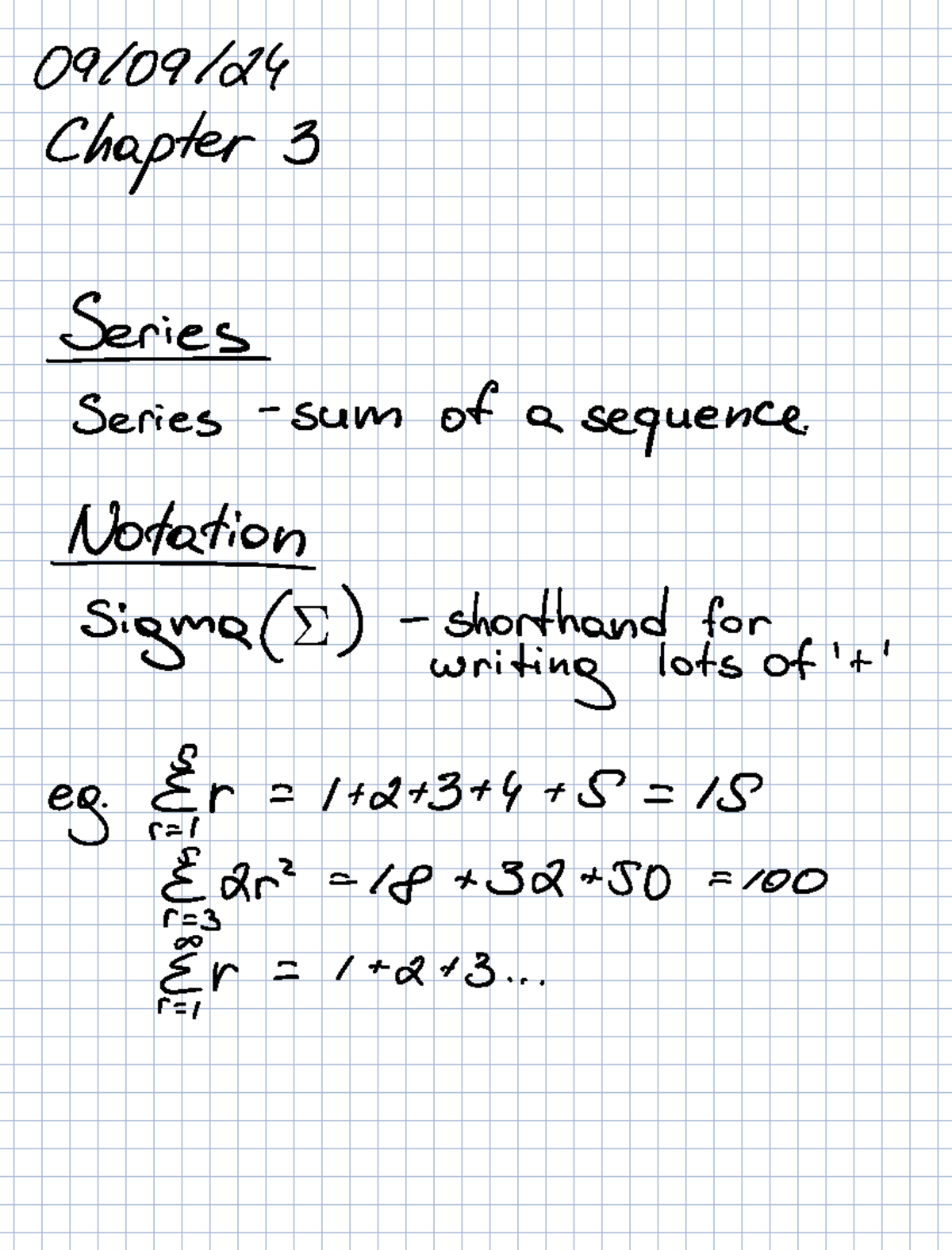 09 09 24 Chapter 3: Series and Summation Techniques - Studocu