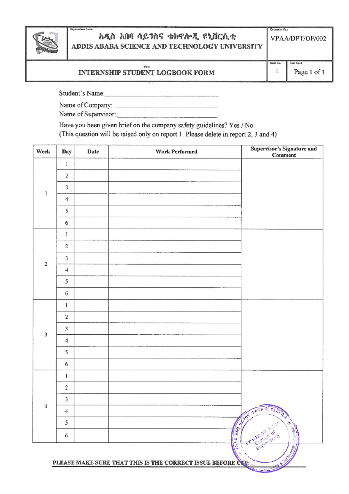 Form 02 Three Copies - format - Organization Name: Document No.: hin ...
