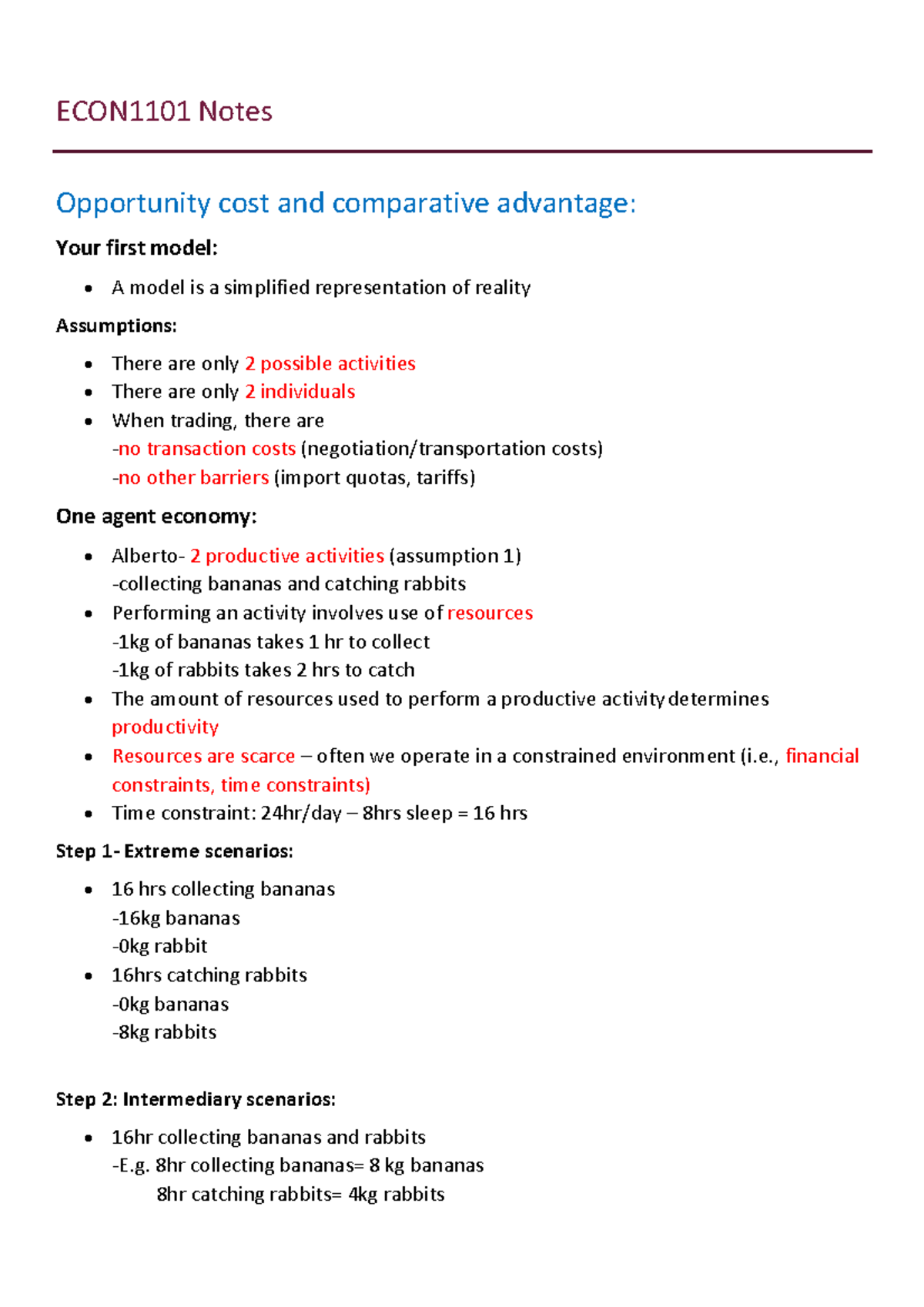 ECON1101 Final Exam Detailed Summary Notes - ECON1101 - UNSW Sydney ...