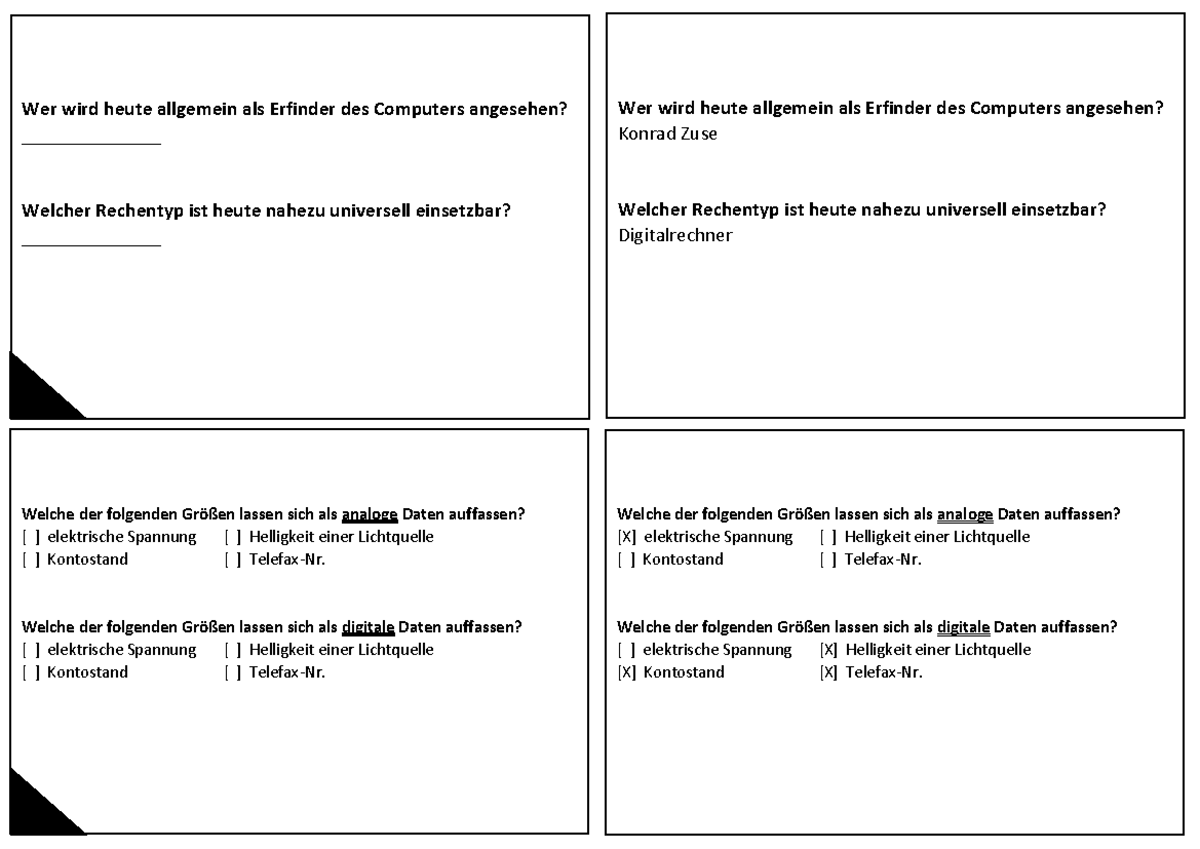 EBR-Karteikarten: Kurzfragen zum Grundlagen der Computertechnik - Document Preview