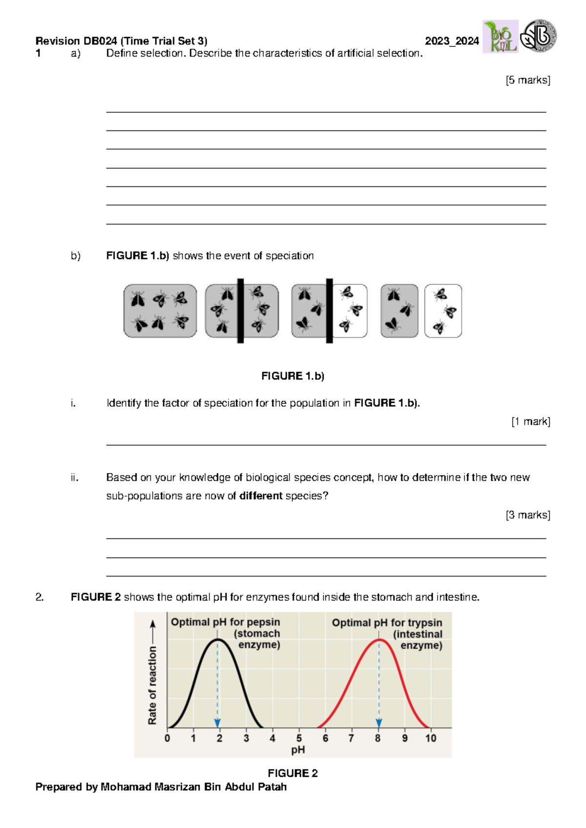 KML Time Trial Set 3 DB024 Revision Notes 2023-2024 - Studocu