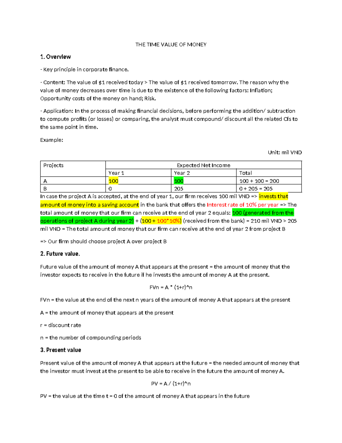 Corporate Finance Concepts: Time Value of Money (Chapters 5-14) - Studocu