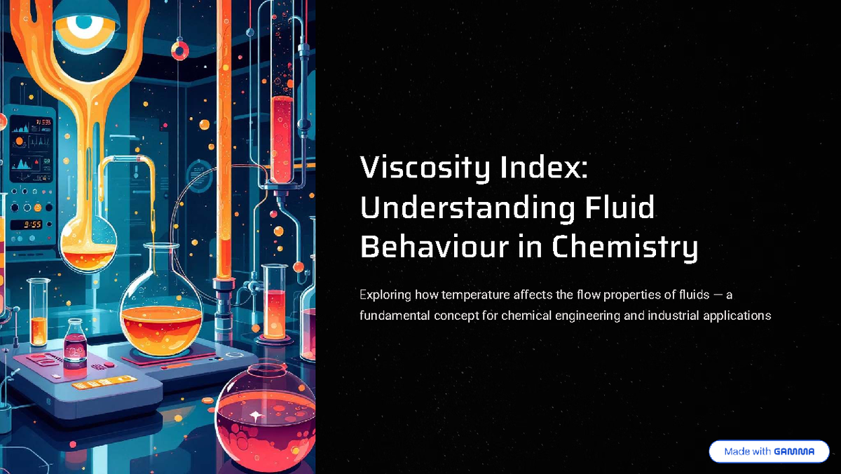 Viscosity Index (VI) and Fluid Behavior: Key Concepts in Chemistry ...